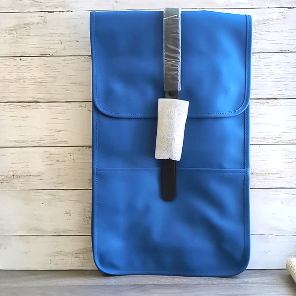 NWT RAINS Blue Waterproof Backpack Laptop Sleeve Sleek Adjustable Unisex